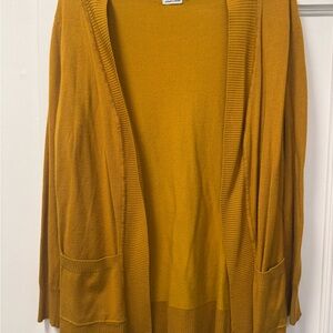 Women's Mustard Cardigan Sweater